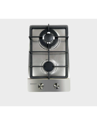 2 Burner Gas Hob Stainless Steel 30cm