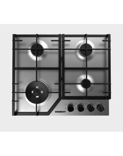 4 Burner Gas Hob Stainless Steel 60cm